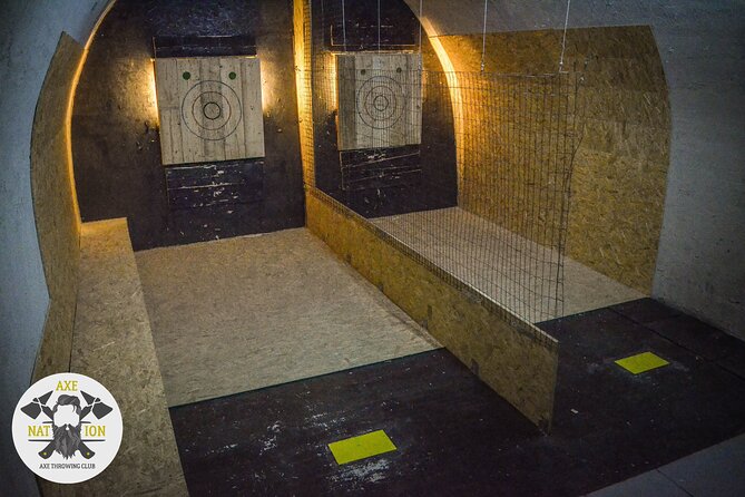 Axe Throwing Krakow in Axe Nation - best club in Poland - Unlimited throws, different axes, and group games