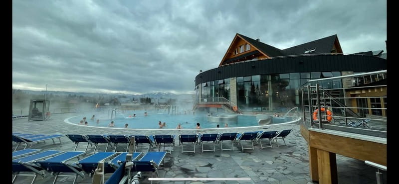 From Krakow: Snowmobile, Zakopane & Chochołowskie Baths - Chochołowskie Thermal Baths after the adventure