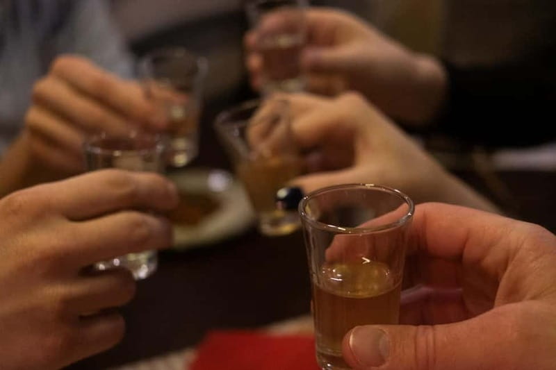 Krakow: 6-Course Full Polish Food Tour with Vodka Tasting - Dessert arrives after a seriously generous dinner