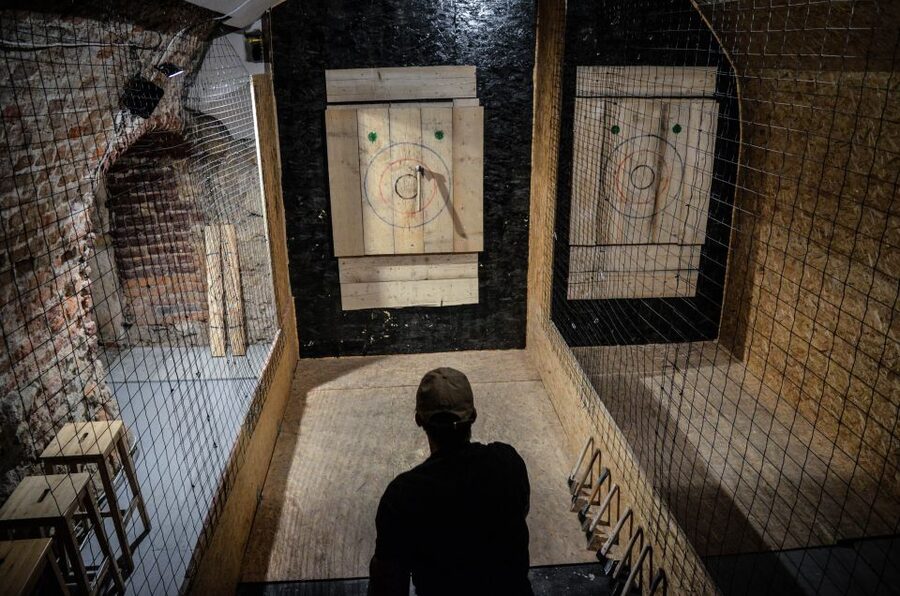 Kraków: Axe-Throwing in Axe Nation, the First Club in Europe - From practice throws to Blackjack and Around the World