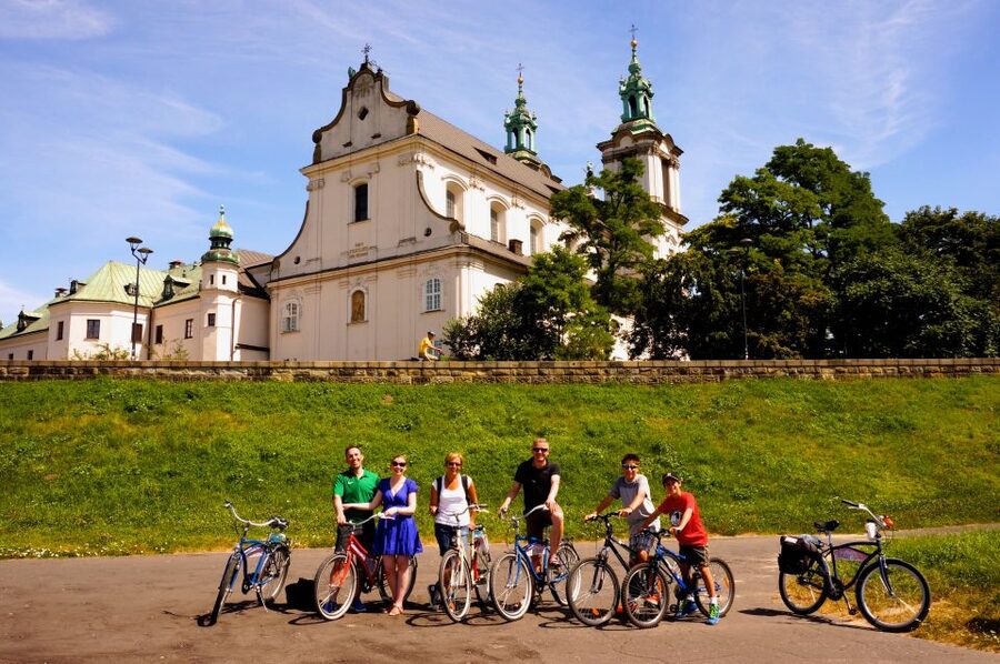 Krakow: Bike Tour of the Old Town, Kazimierz, and the Ghetto - Starting under Adam Mickiewicz in the Main Market Square