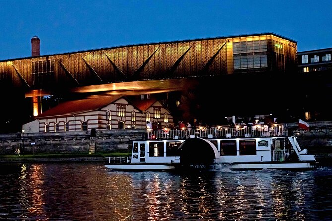 Krakow by night 60 minutes cruise The Vistula River Krakow - Church on the Rock from the water