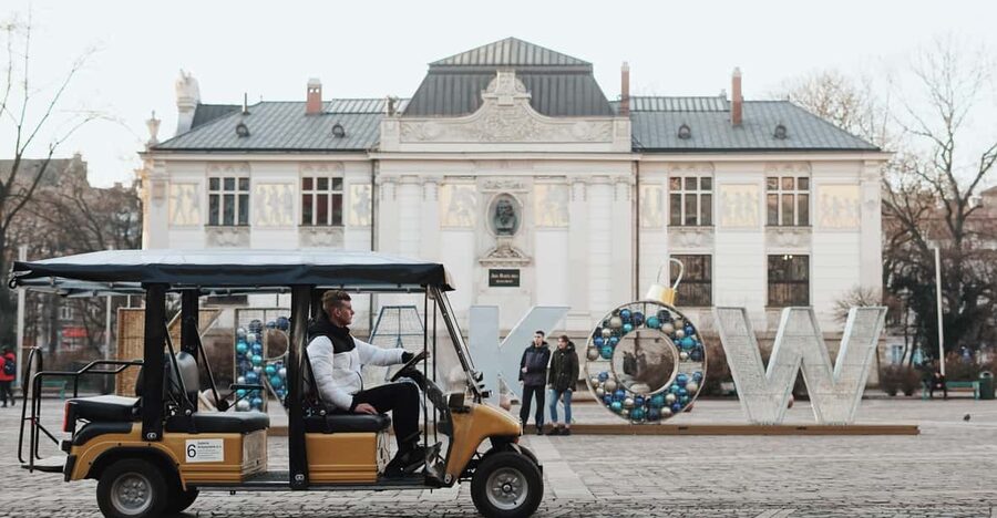 Krakow: City Sightseeing Tour by Golf Cart - Krakus Mound brings the route into focus