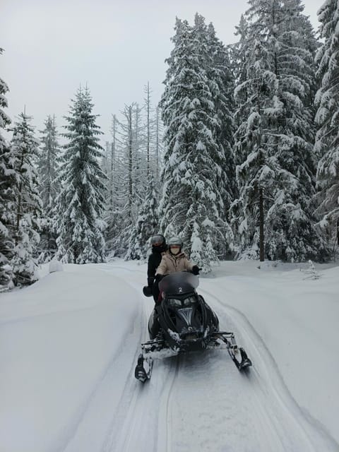 Krakow: Snowmobile & Thermal Baths Zakopane Full Day Tour - Snowmobiles above Zakopane