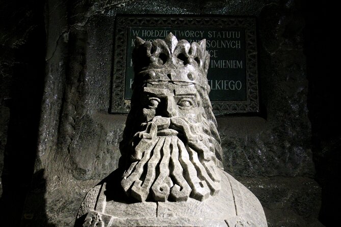 Salt Mine Wieliczka Guided Tour from Krakow - Salt carvings, statues, and mining machinery