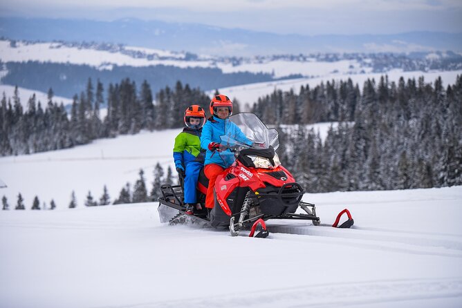 Zakopane: 3 hours Snowmobiles Guided Tour with bonfire and meal - Riding from Butorów 5 into the Tatra foothills