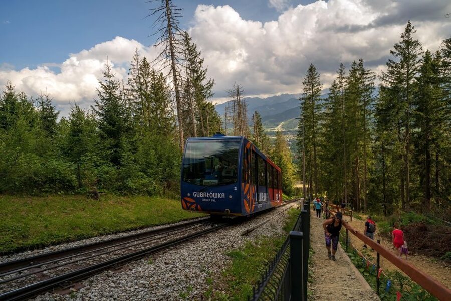 Zakopane and Tatra Mountains Day Tour from Krakow - Taking the funicular to Gubałówka Mountain